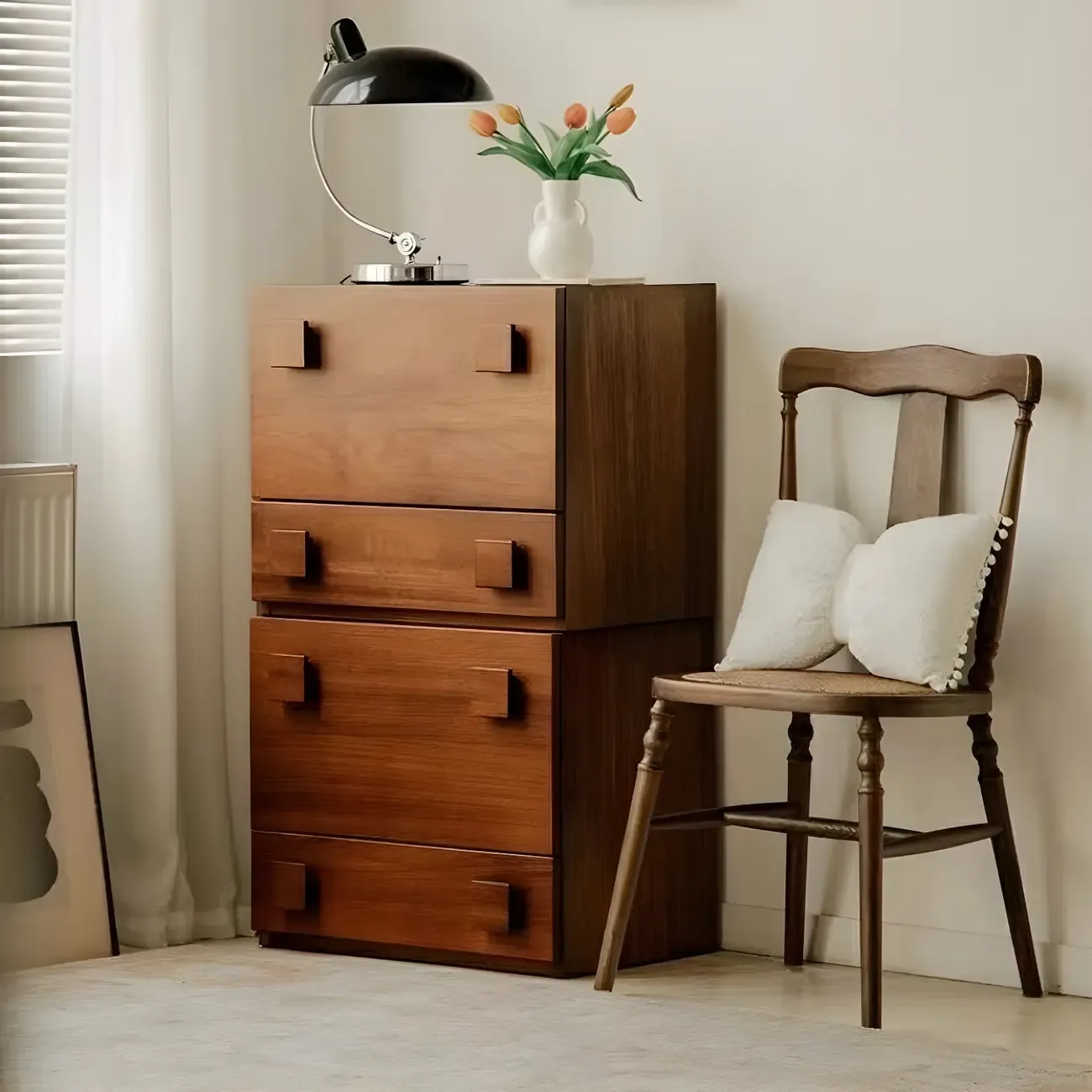 Minimalist Brown Wooden Dressers & Chests with Drawers Image - 1