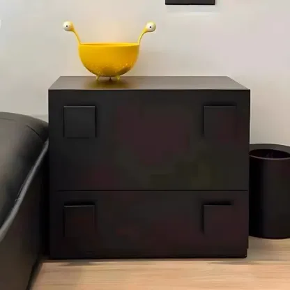 Minimalist Brown Wooden Dressers & Chests with Drawers Image - 2