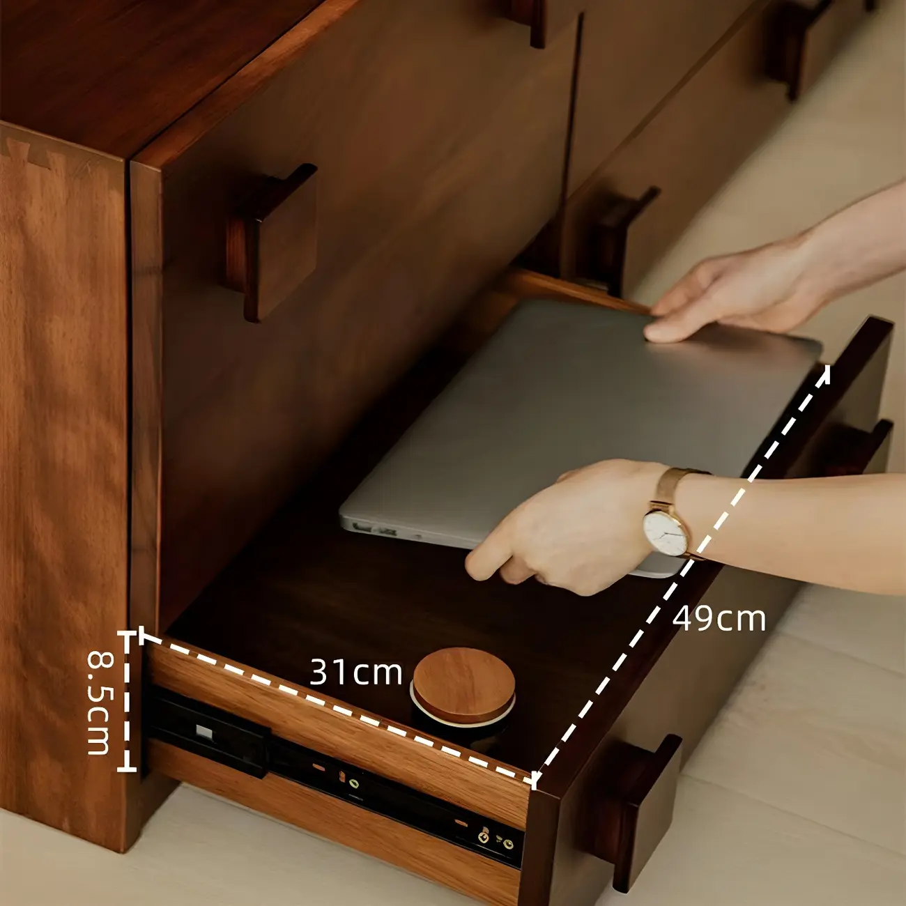 Minimalist Brown Wooden Dressers & Chests with Drawers Image - 10 | homeyfad