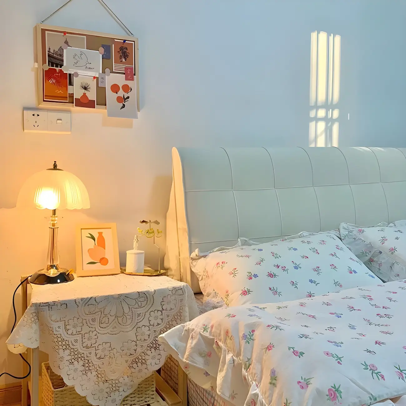 Elegant White Glass Metal Umbrella-Shaped Table Lamp Image - 11 | homeyfad