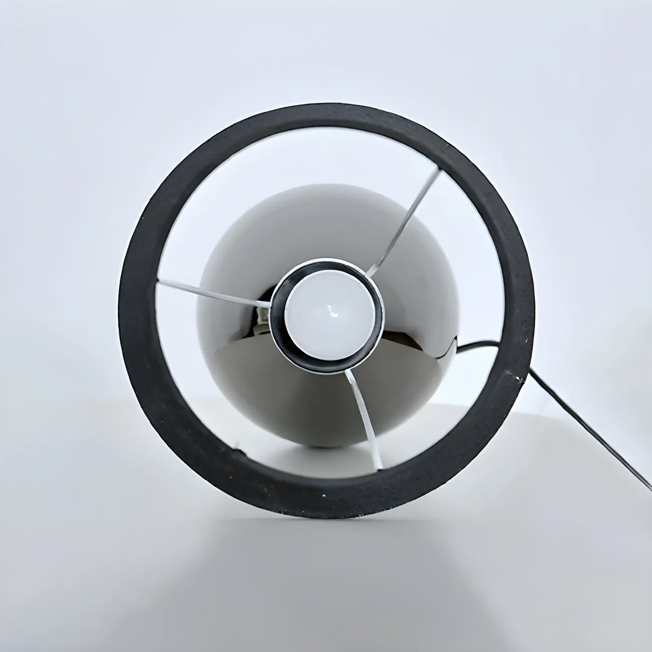 Elegant Black Fabric LED Touch Table Lamp for Bedroom  Image - 9 | homeyfad