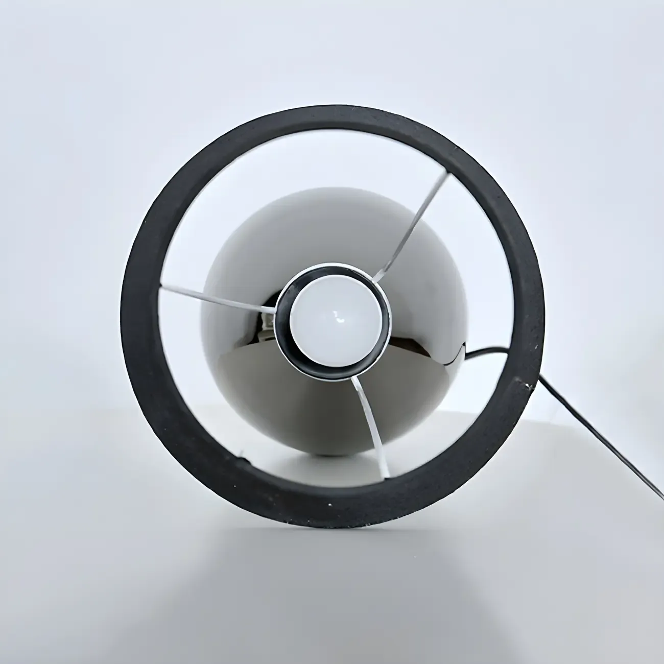 Elegant Black Fabric LED Touch Table Lamp for Bedroom  Image - 9