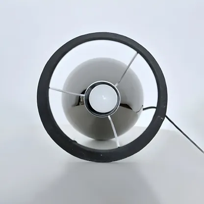 Elegant Black Fabric LED Touch Table Lamp for Bedroom  Image - 9