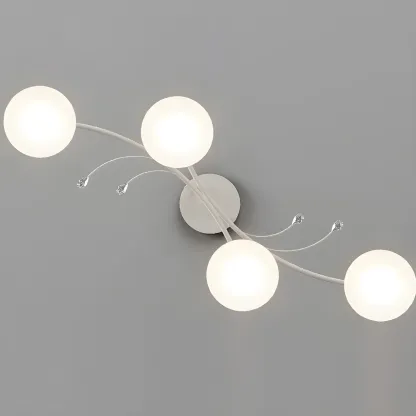 Sleek Modern White Metal Island Pendant Light Image - 10