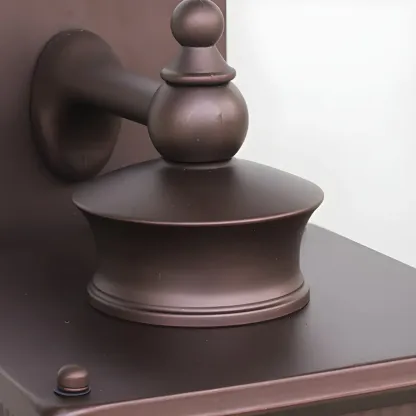 Modern Black Geometric Glass Shade Outdoor Wall Light Image - 8