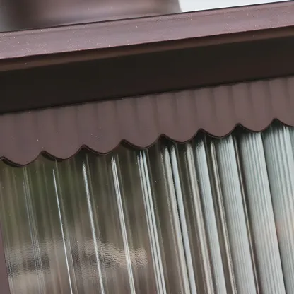 Modern Black Geometric Glass Shade Outdoor Wall Light Image - 9