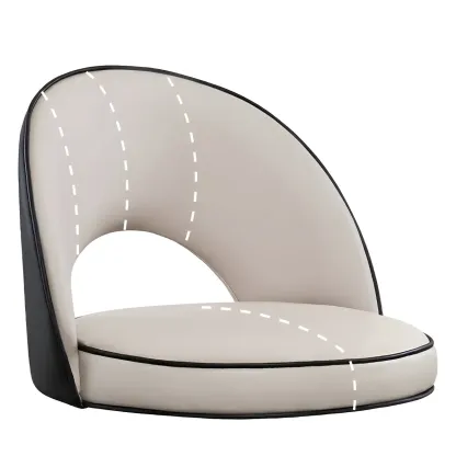 Minimalist Leather Adjustable Bar Stools with Upholstered Seat Image - 15