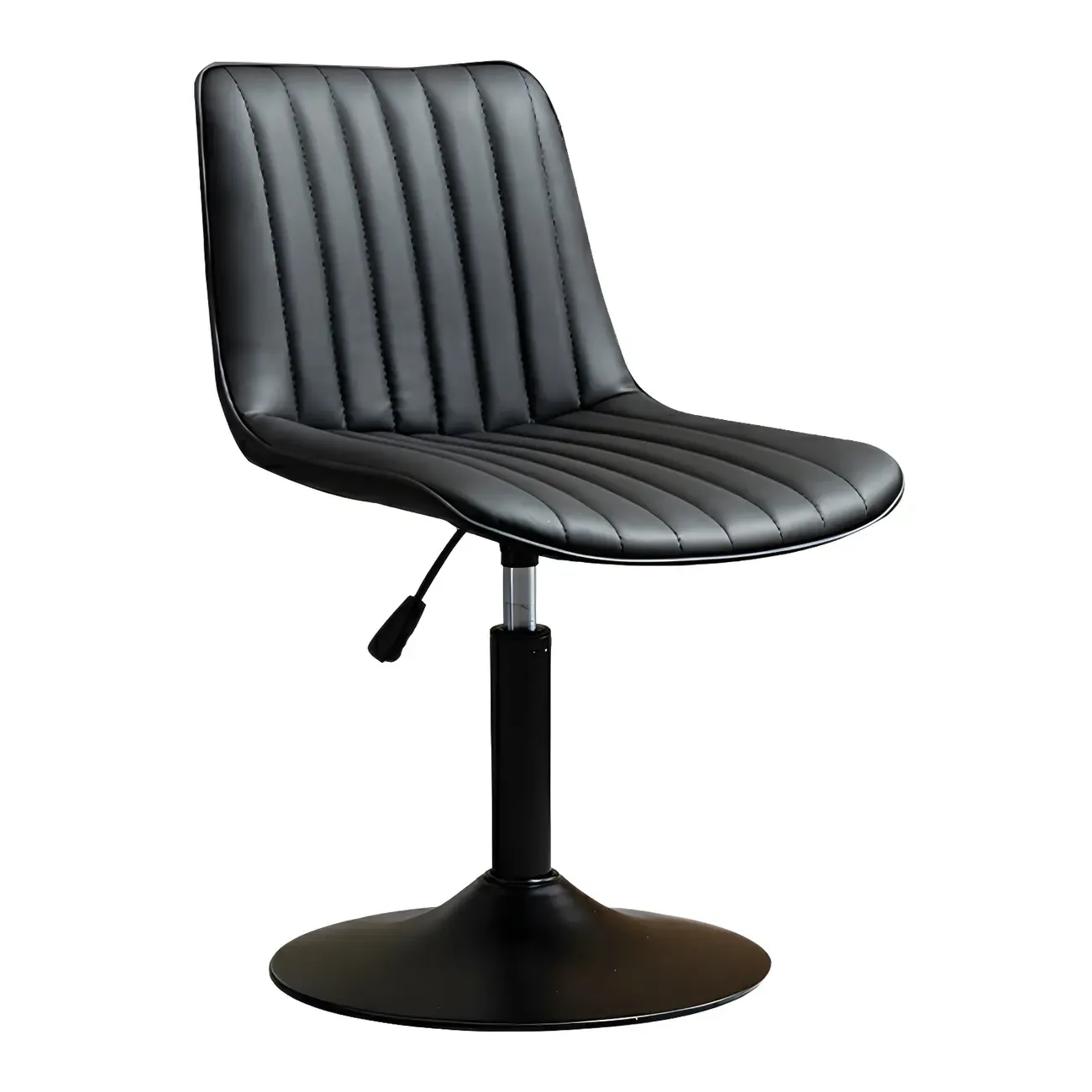 Stylish Leather Upholstered Bar Stools with Footrest for Home Bar Image - 4