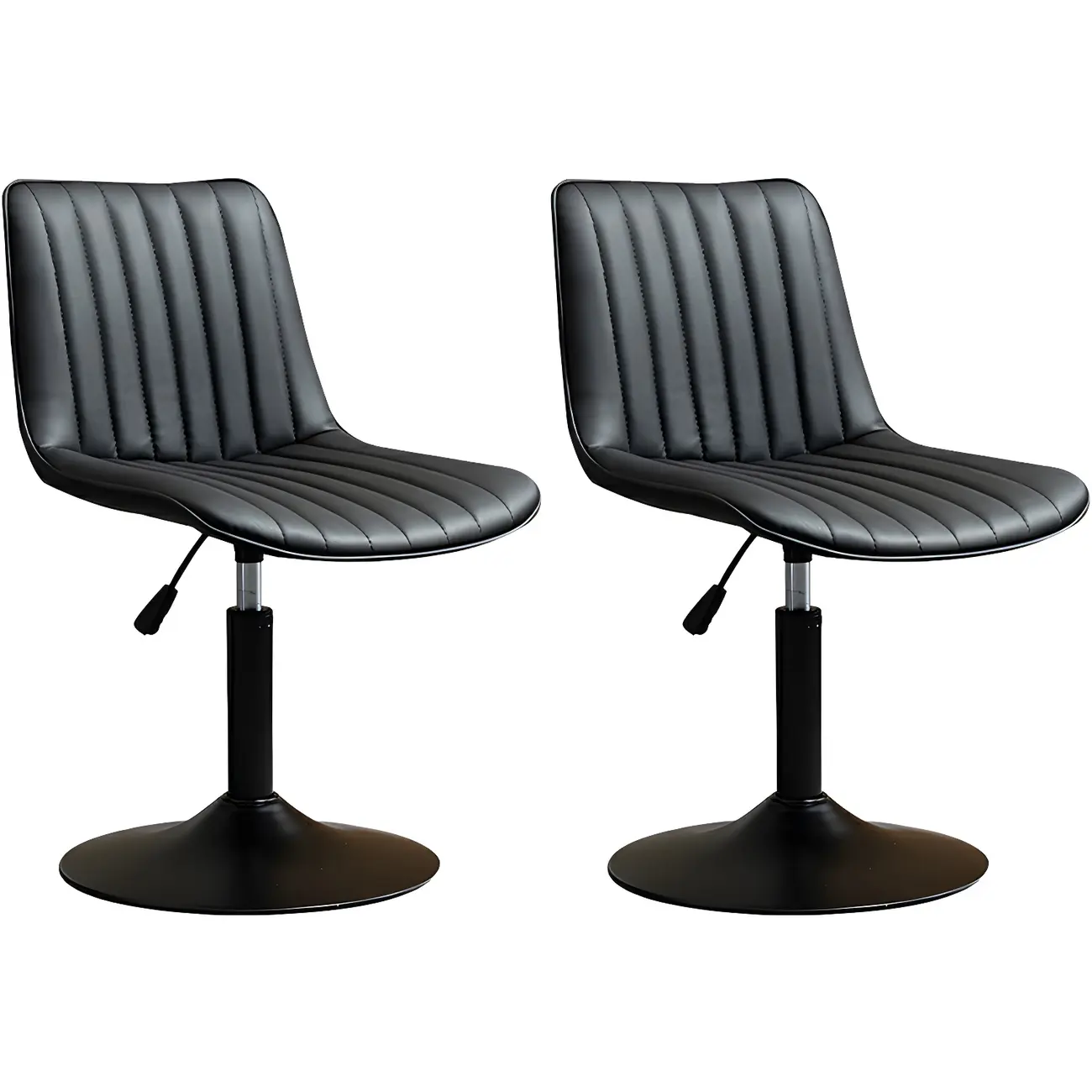 Stylish Leather Upholstered Bar Stools with Footrest for Home Bar Image - 5 | homeyfad