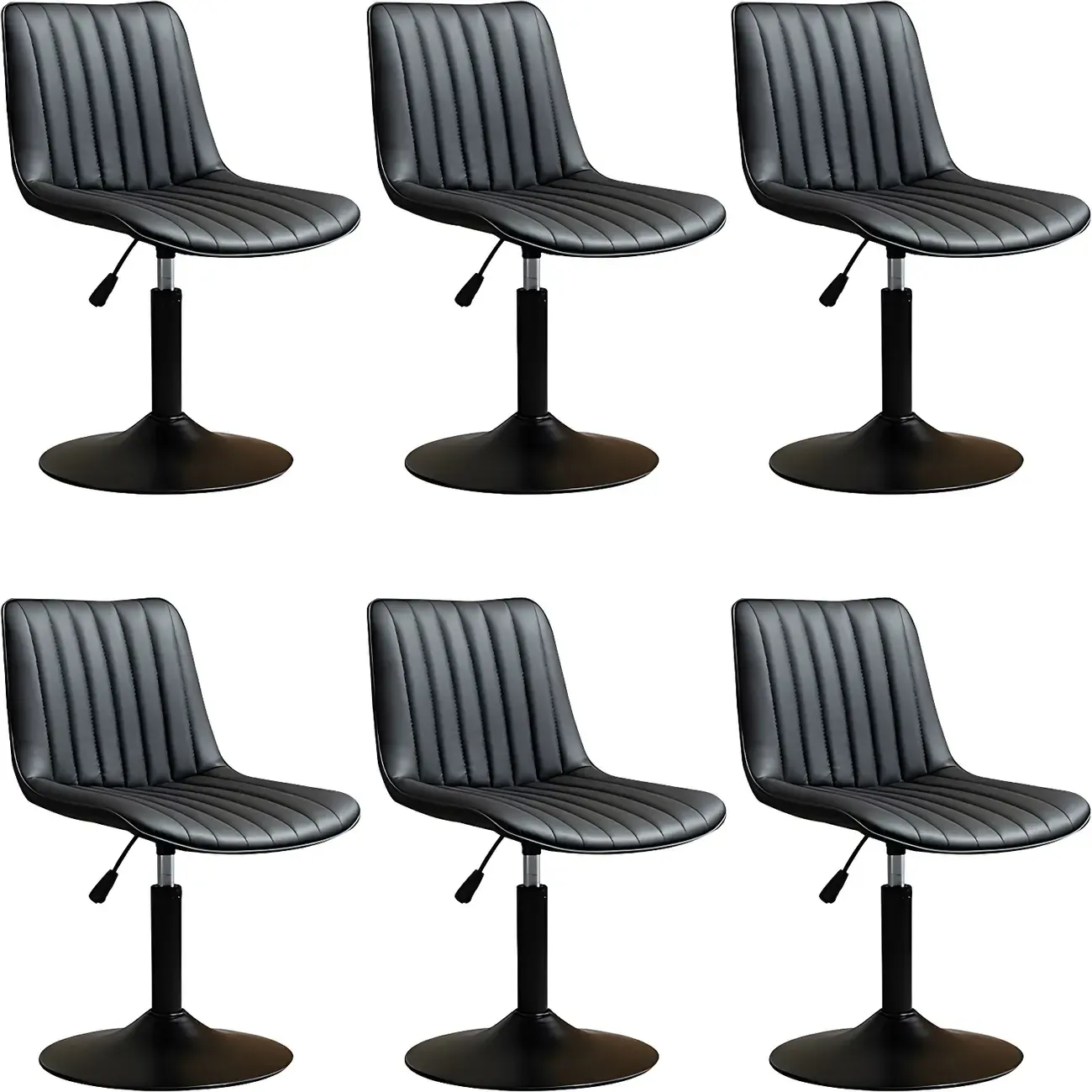 Stylish Leather Upholstered Bar Stools with Footrest for Home Bar Image - 7