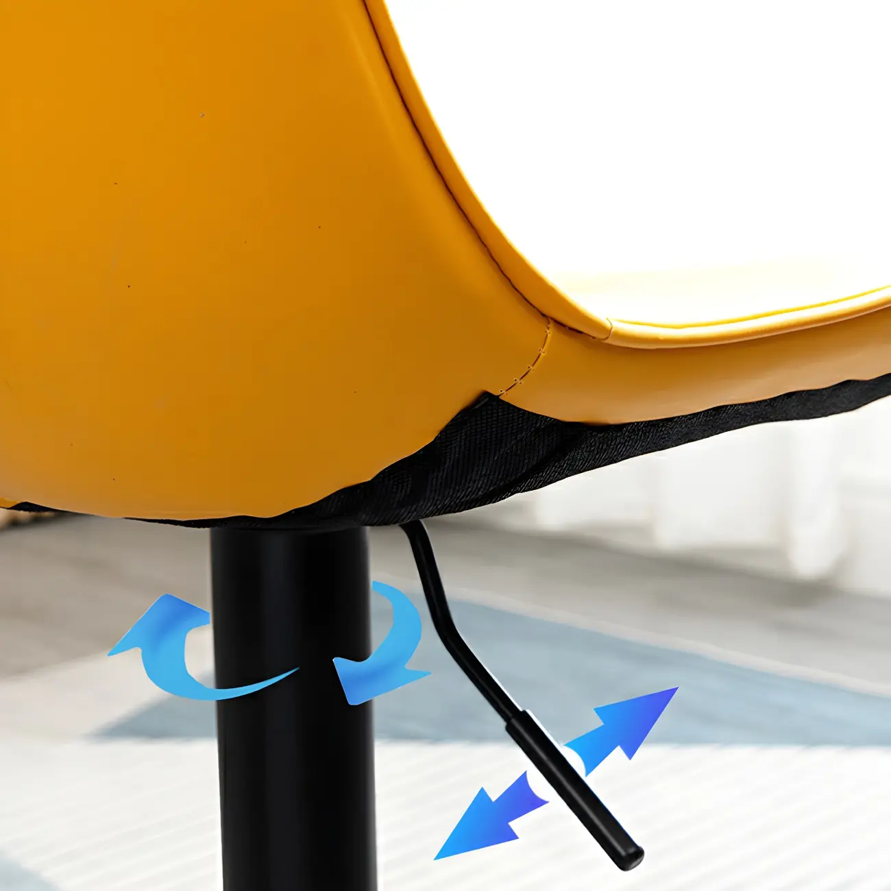 Stylish Leather Upholstered Bar Stools with Footrest for Home Bar Image - 11 | homeyfad