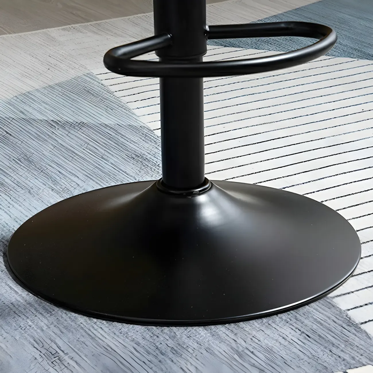 Stylish Leather Upholstered Bar Stools with Footrest for Home Bar Image - 18