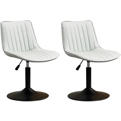 Stylish Leather Upholstered Bar Stools with Footrest for Home Bar Image - 23