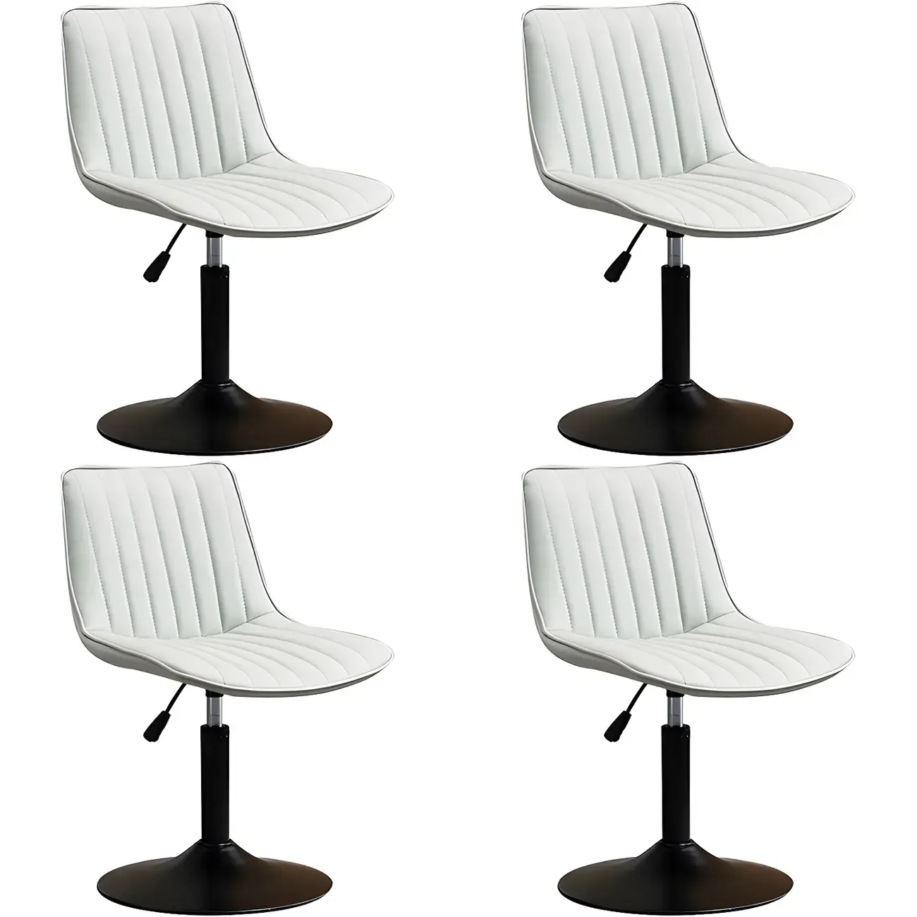 Stylish Leather Upholstered Bar Stools with Footrest for Home Bar Image - 26