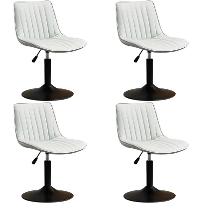 Stylish Leather Upholstered Bar Stools with Footrest for Home Bar Image - 26