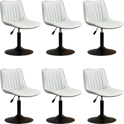 Stylish Leather Upholstered Bar Stools with Footrest for Home Bar Image - 28