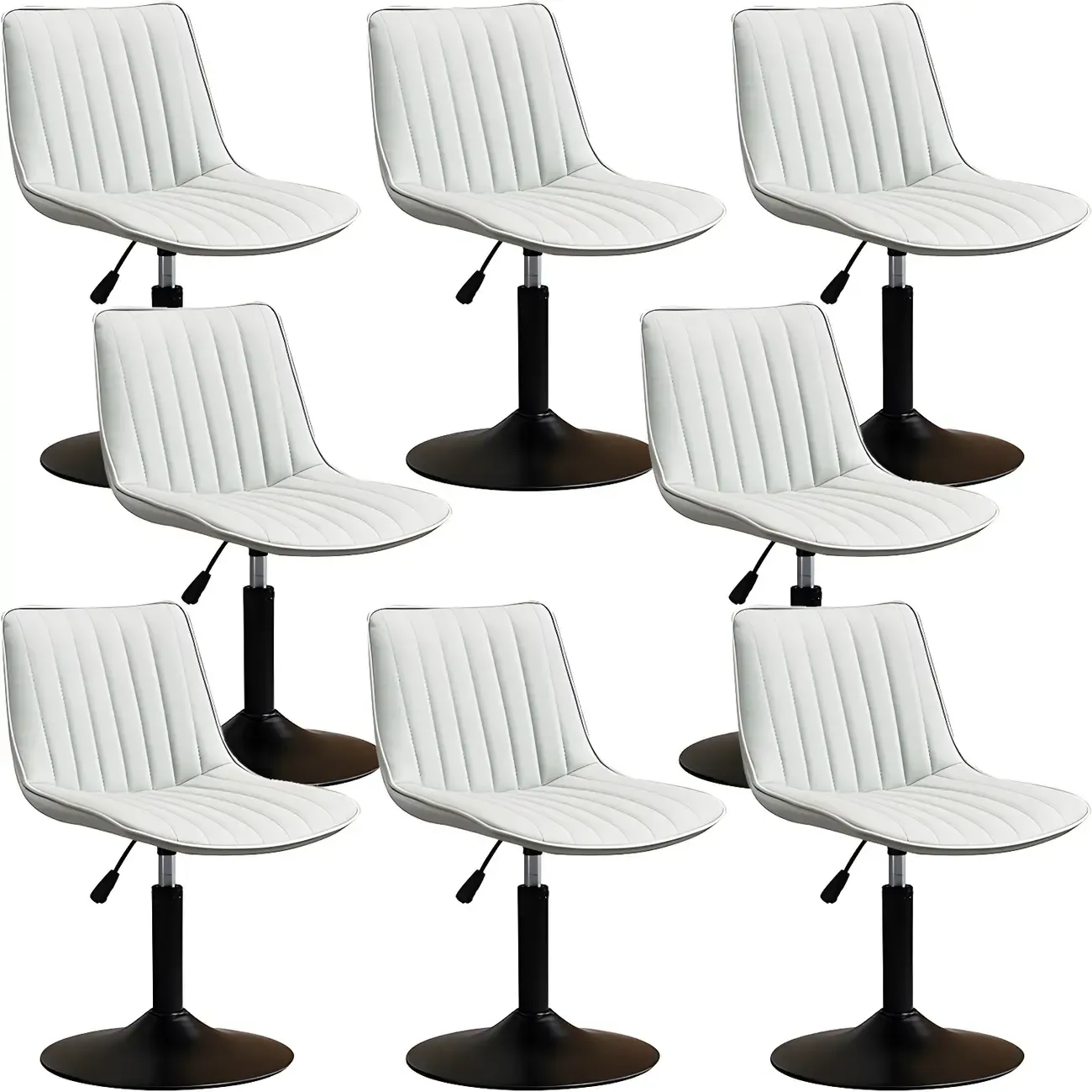 Stylish Leather Upholstered Bar Stools with Footrest for Home Bar Image - 29