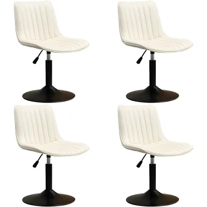 Stylish Leather Upholstered Bar Stools with Footrest for Home Bar Image - 33