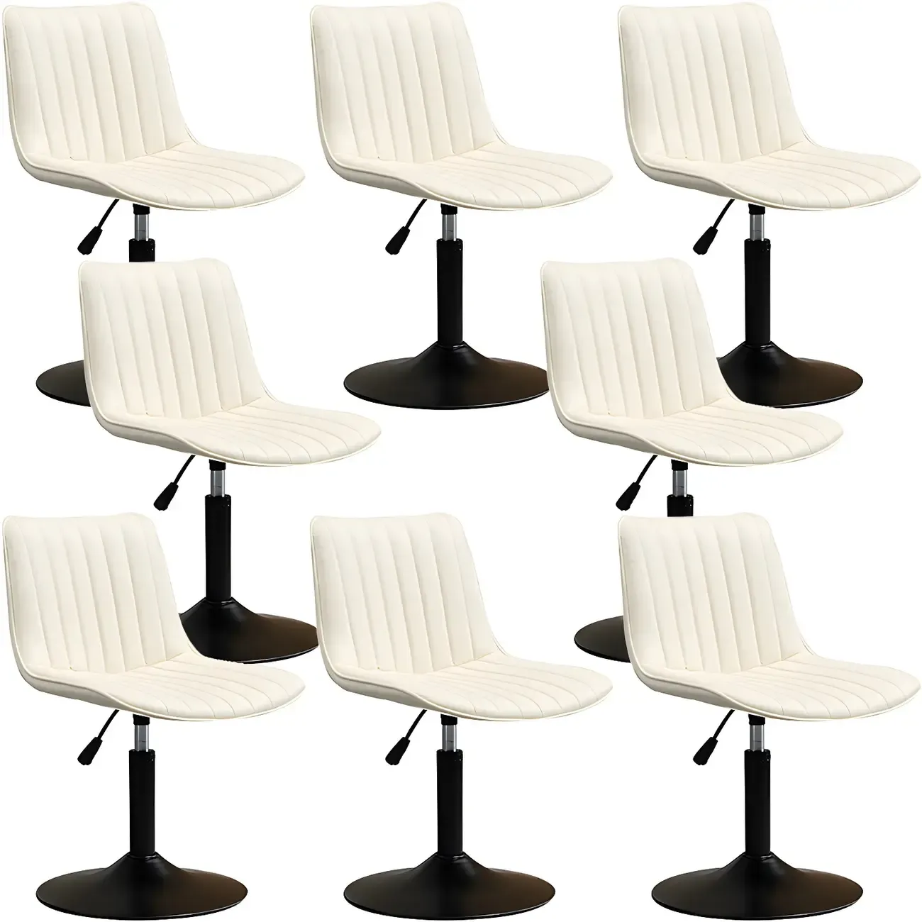 Stylish Leather Upholstered Bar Stools with Footrest for Home Bar Image - 35