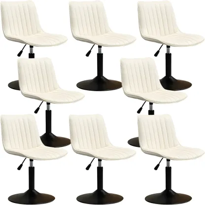 Stylish Leather Upholstered Bar Stools with Footrest for Home Bar Image - 35