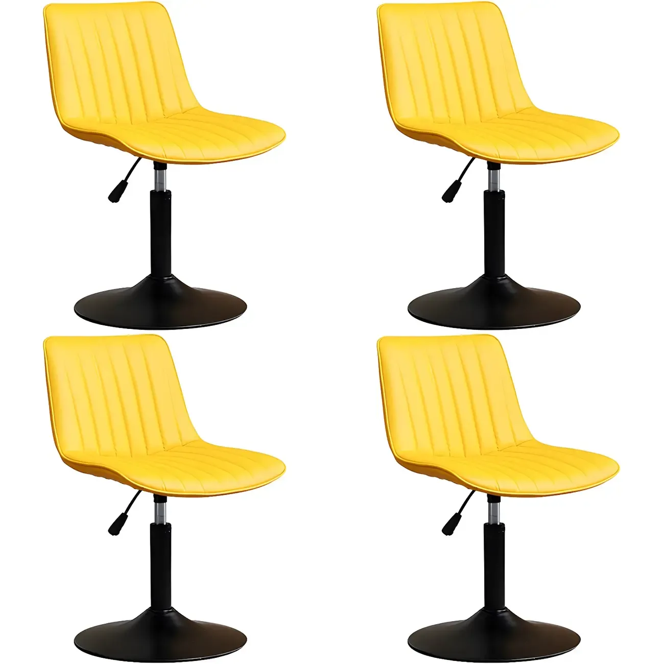 Stylish Leather Upholstered Bar Stools with Footrest for Home Bar Image - 38
