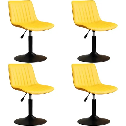 Stylish Leather Upholstered Bar Stools with Footrest for Home Bar Image - 38