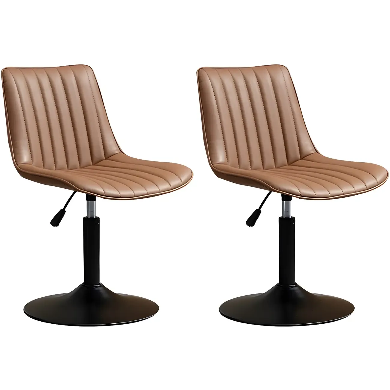 Stylish Leather Upholstered Bar Stools with Footrest for Home Bar Image - 42