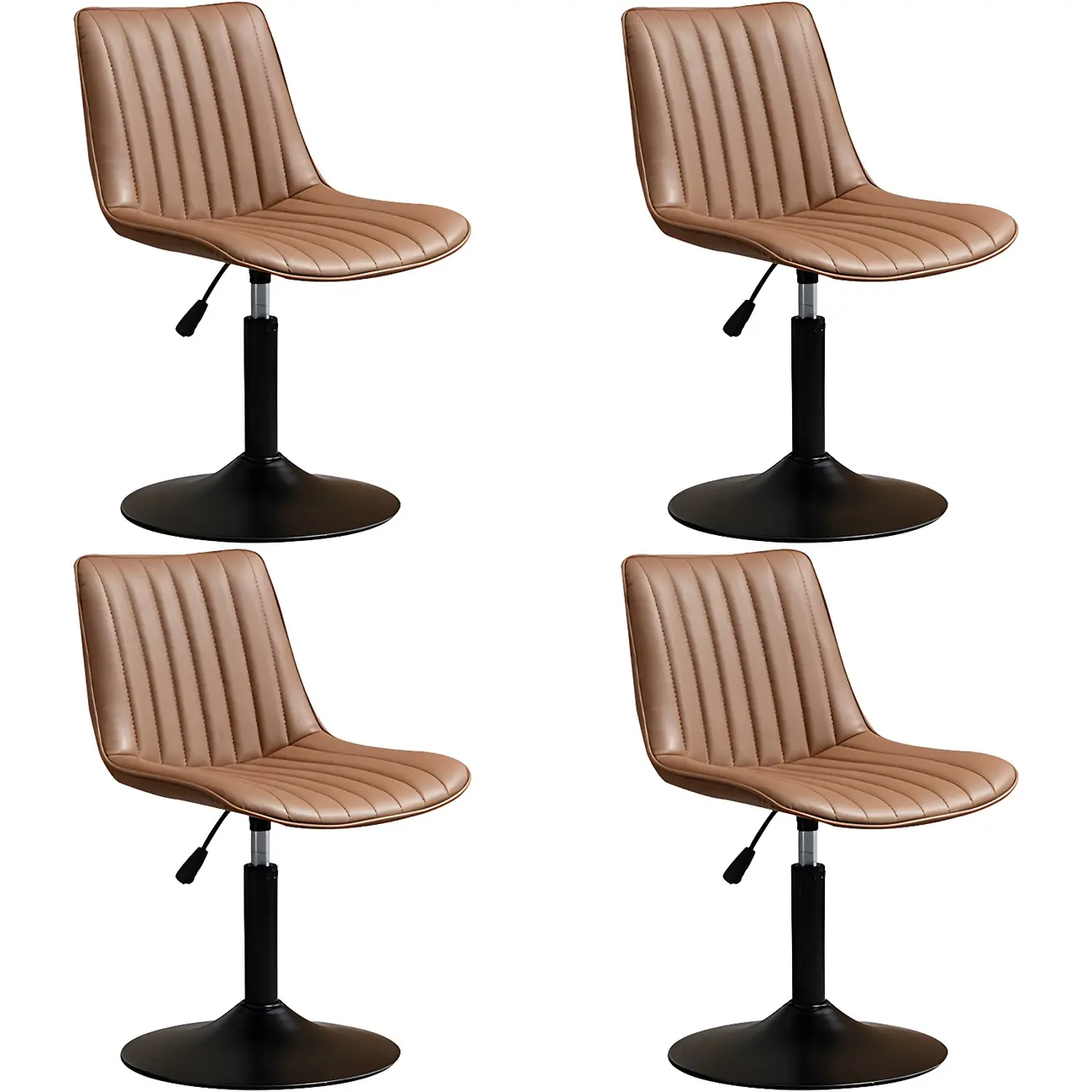Stylish Leather Upholstered Bar Stools with Footrest for Home Bar Image - 43 | homeyfad