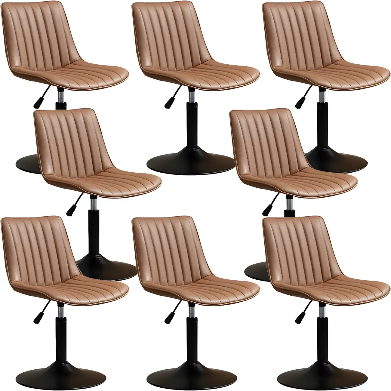 Stylish Leather Upholstered Bar Stools with Footrest for Home Bar Image - 45