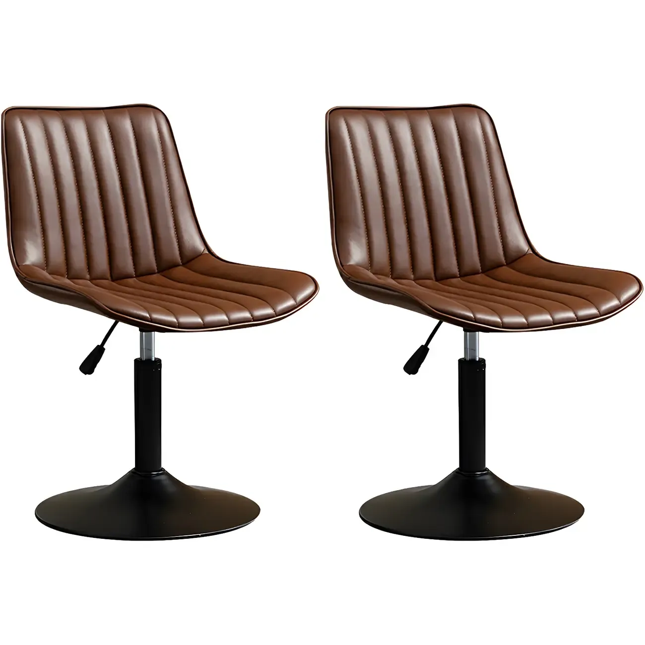 Stylish Leather Upholstered Bar Stools with Footrest for Home Bar Image - 47