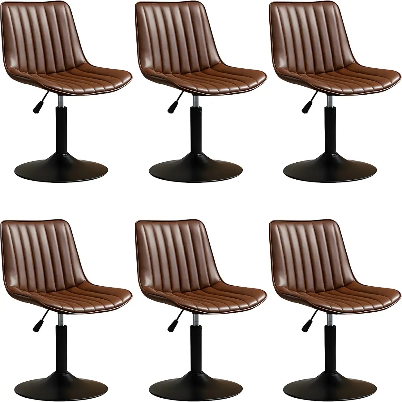 Stylish Leather Upholstered Bar Stools with Footrest for Home Bar Image - 49