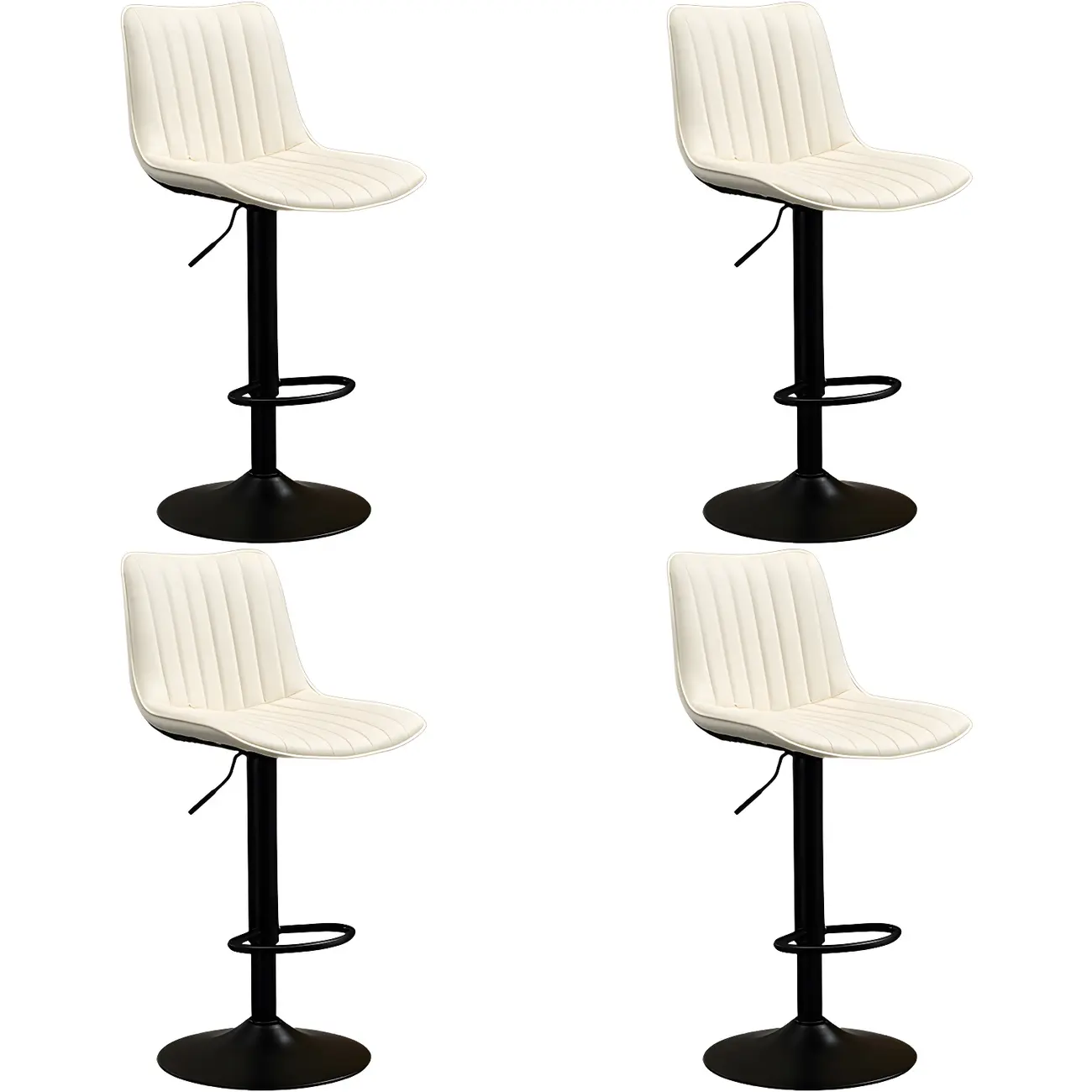 Stylish Leather Upholstered Bar Stools with Footrest for Home Bar Image - 53 | homeyfad