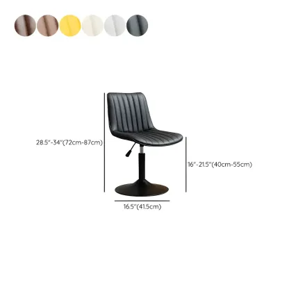 Stylish Leather Upholstered Bar Stools with Footrest for Home Bar Image - 77