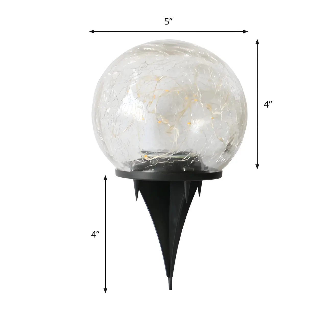 Modern Glass Globe LED Solar Landscape Lighting Image - 4 | homeyfad