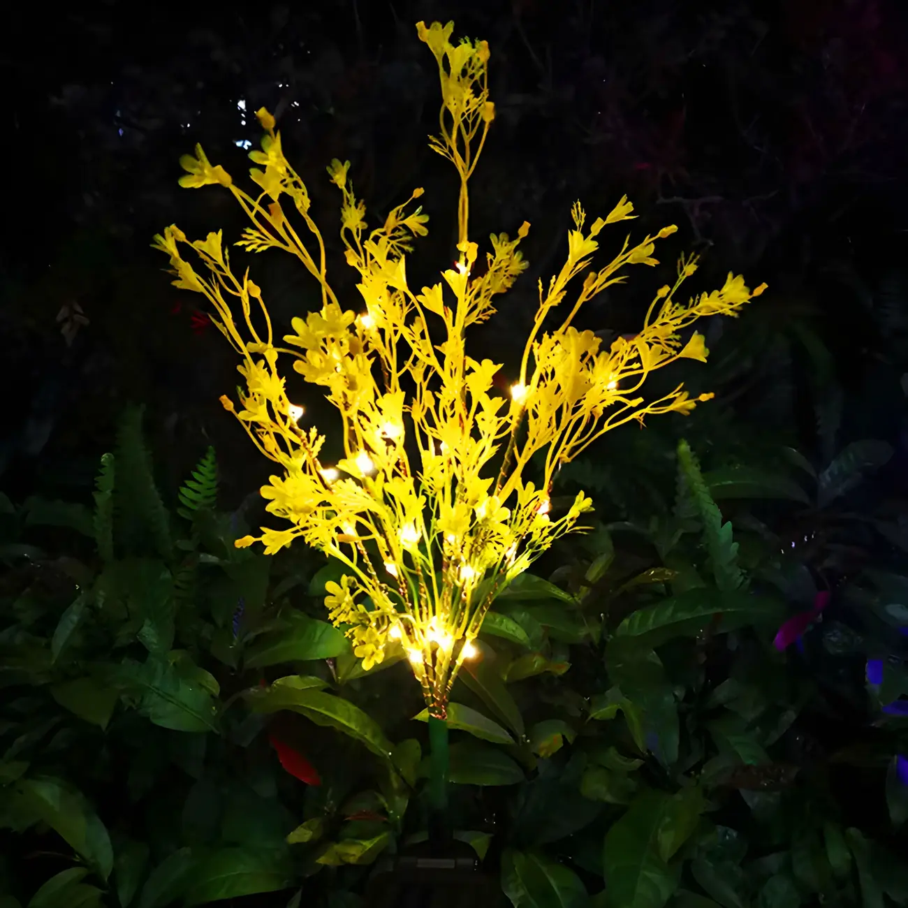 Modern Floral Solar Warm Light Landscape Lighting Image - 1 | homeyfad