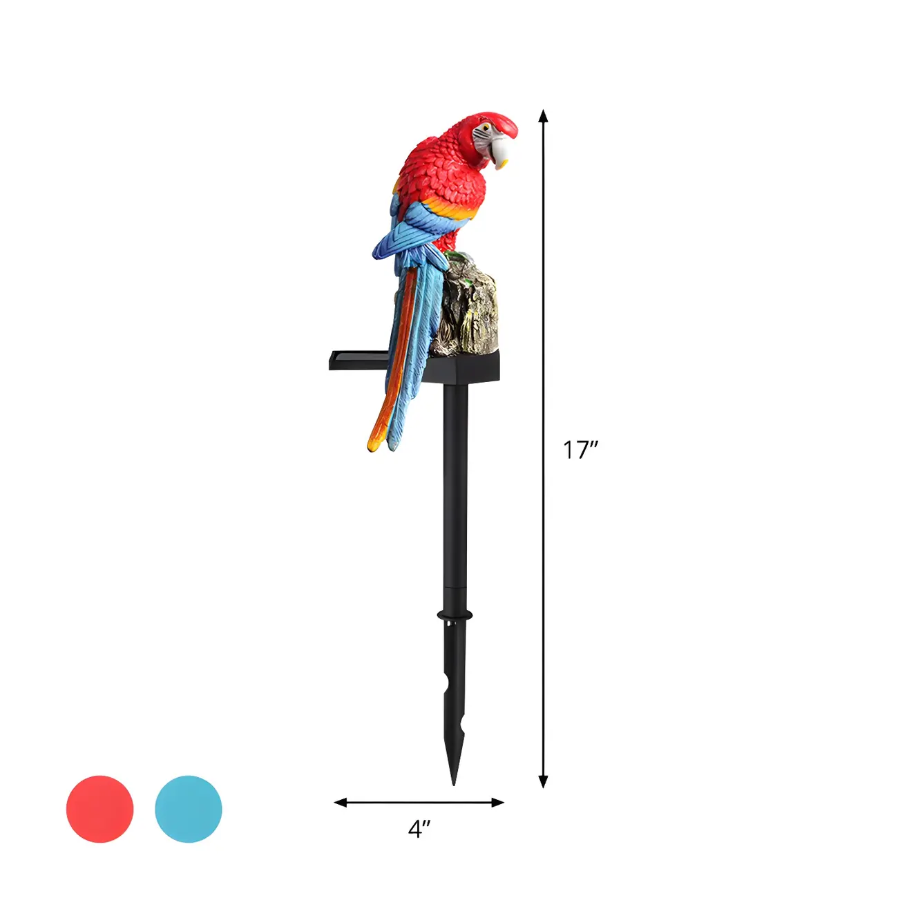  Resin Parrot Solar Pathway Landscape Lighting Image - 8 | homeyfad