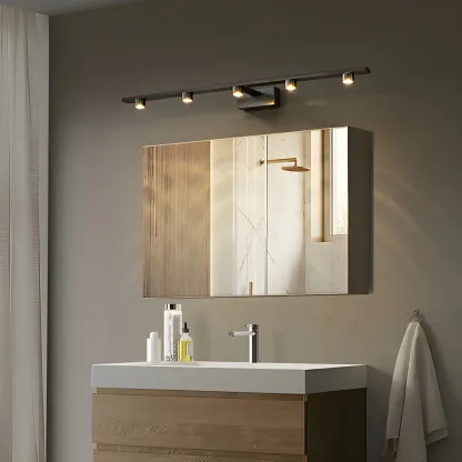 Classic Metal Tube LED Vanity Light with Shade for Bathroom Image - 3