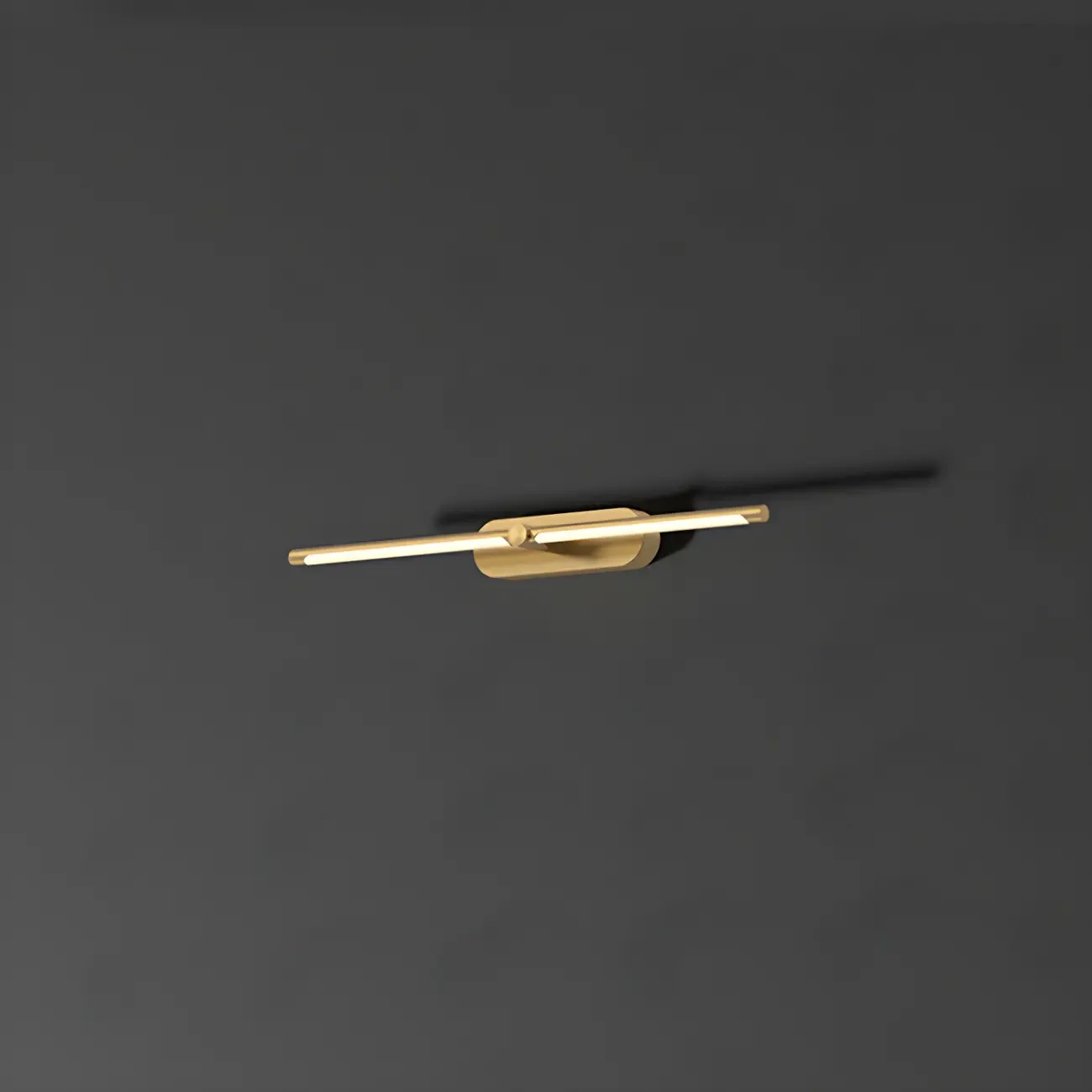 Modern Brass Vanity Light with Integrated LED for Bathroom Image - 7