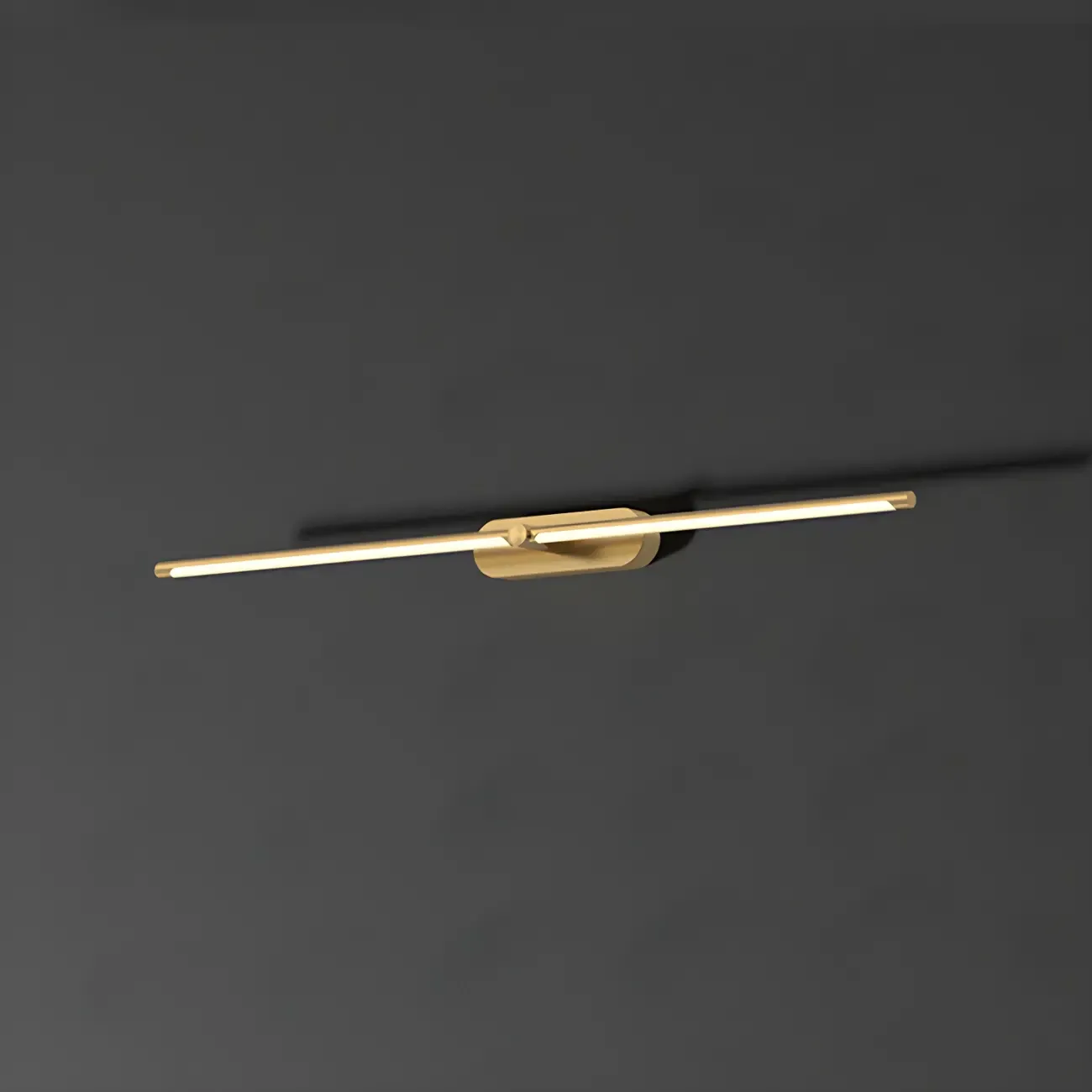 Modern Brass Vanity Light with Integrated LED for Bathroom Image - 8