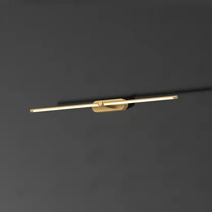 Modern Brass Vanity Light with Integrated LED for Bathroom Image - 8