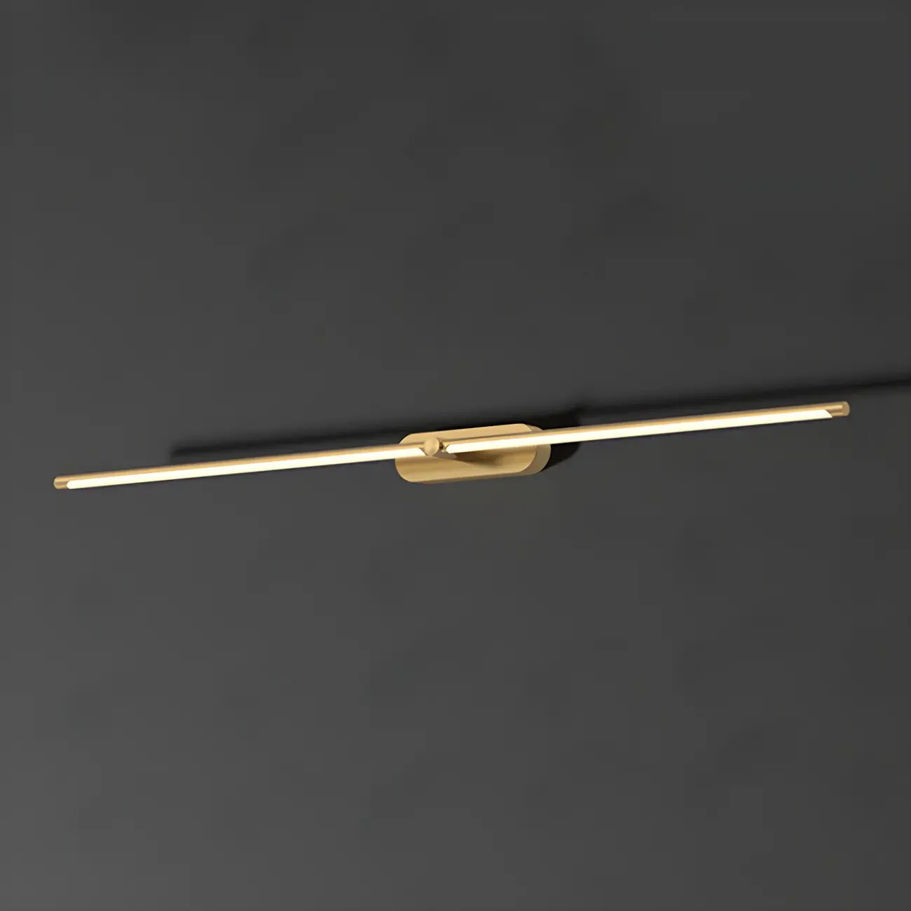 Modern Brass Vanity Light with Integrated LED for Bathroom Image - 9