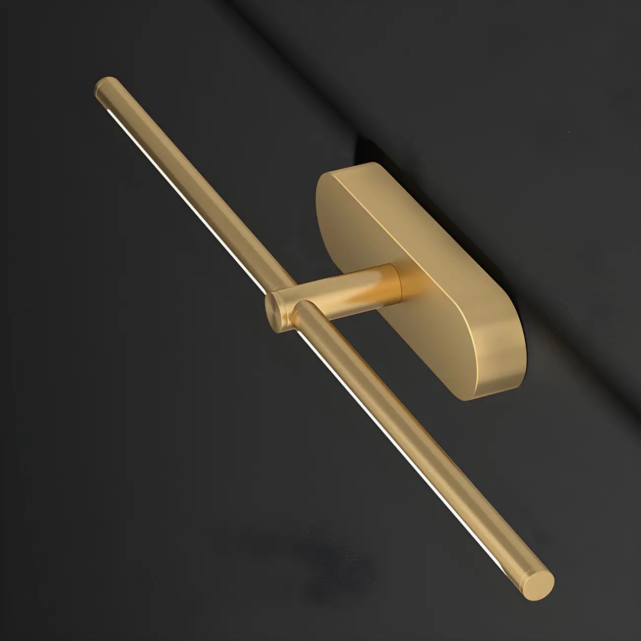 Modern Brass Vanity Light with Integrated LED for Bathroom Image - 10 | homeyfad