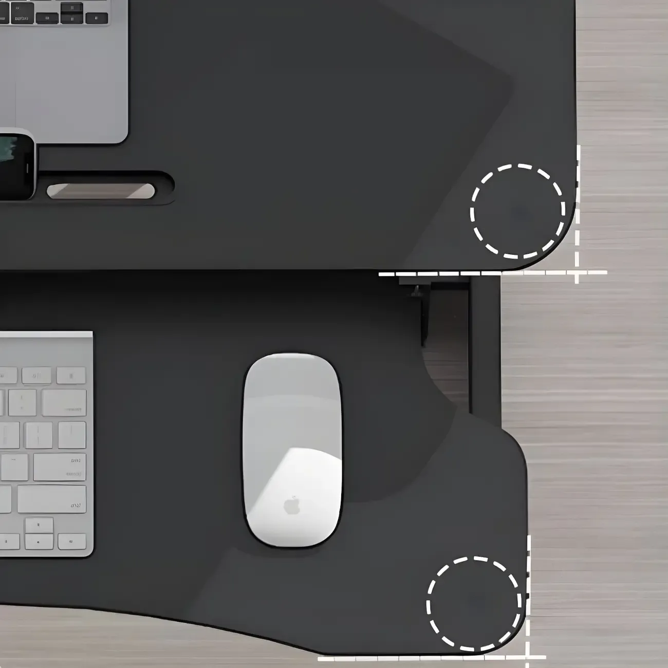 Modern Steel Adjustable Standing Office Desk for Small Spaces Image - 10