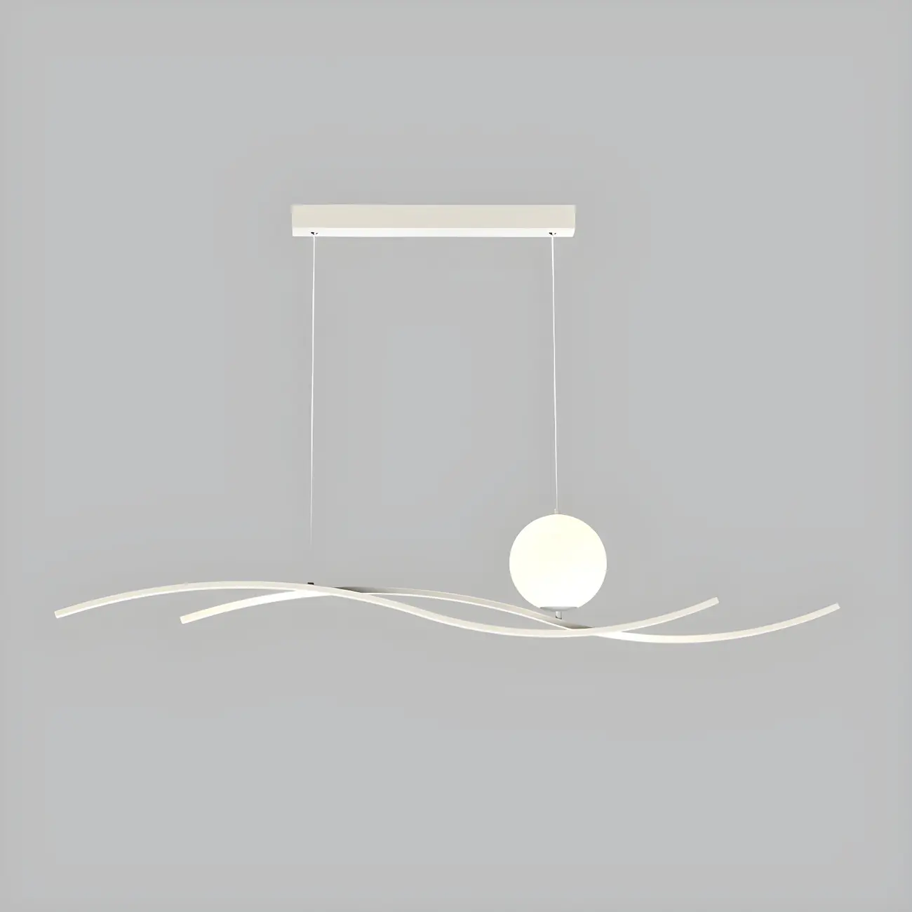 Minimalist Black/White Linear Adjustable Island Light Image - 4 | homeyfad