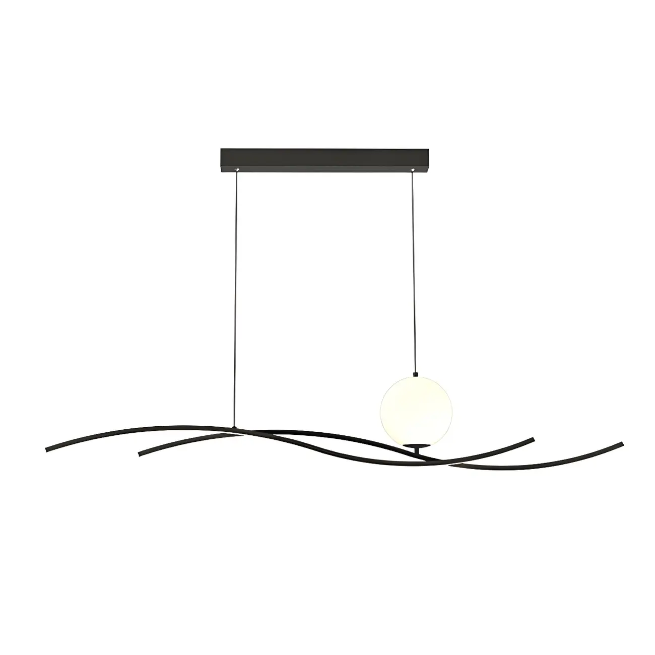 Minimalist Black/White Linear Adjustable Island Light Image - 7 | homeyfad