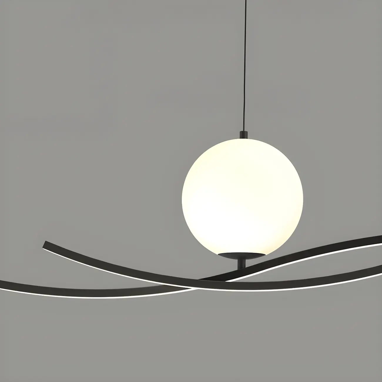 Minimalist Black/White Linear Adjustable Island Light Image - 9 | homeyfad