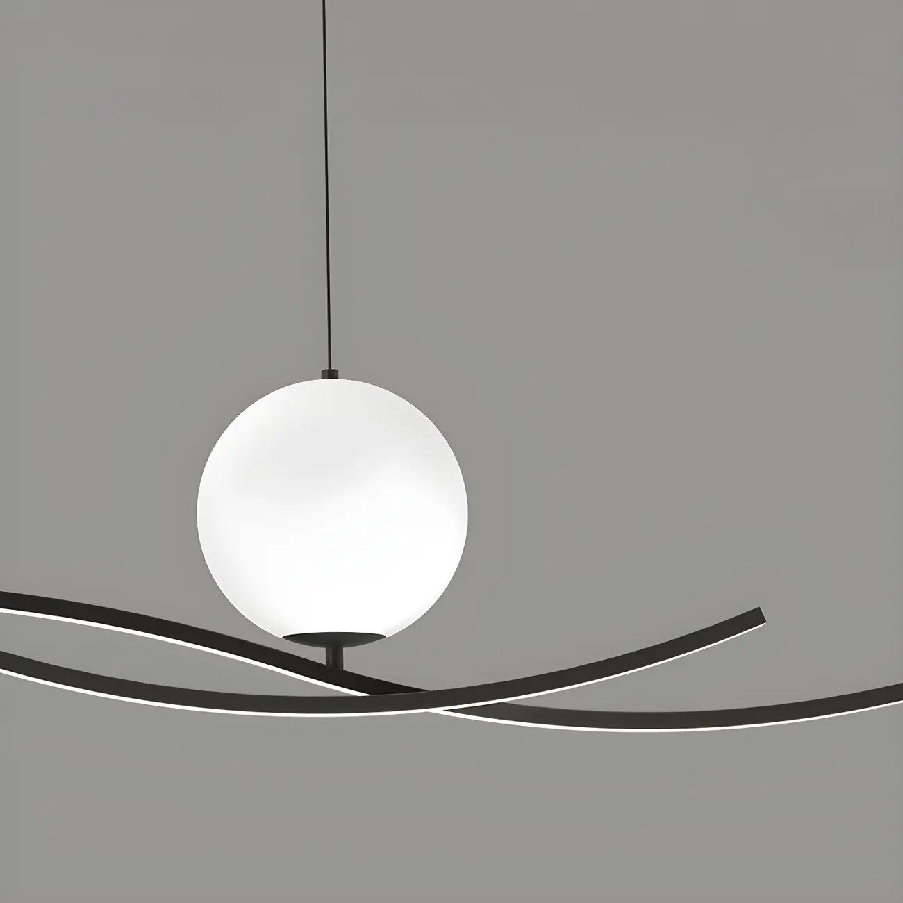 Minimalist Black/White Linear Adjustable Island Light Image - 11 | homeyfad