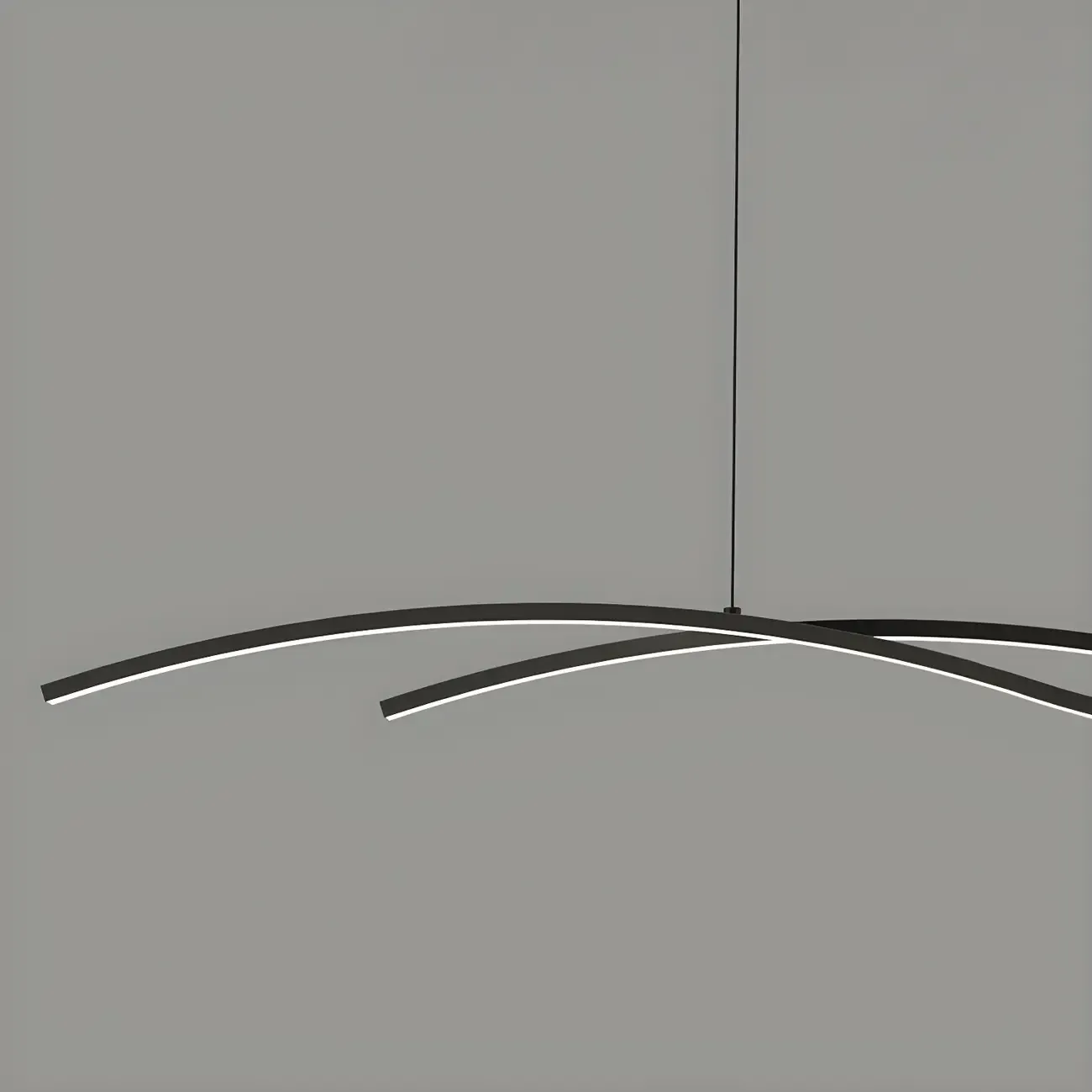 Minimalist Black/White Linear Adjustable Island Light Image - 12