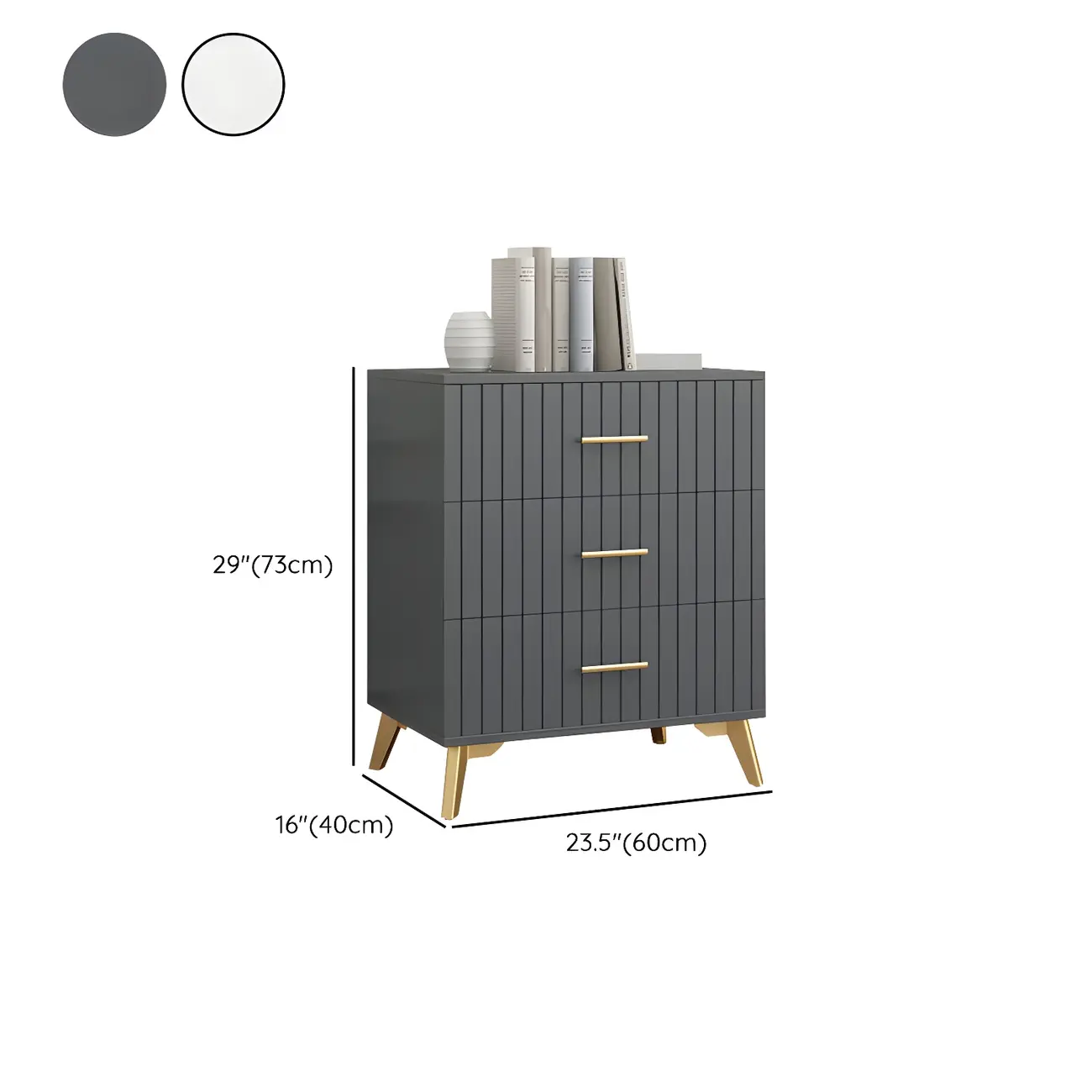 Stylish Grey Wooden Dressers with Gold Accent Handles for Home #size