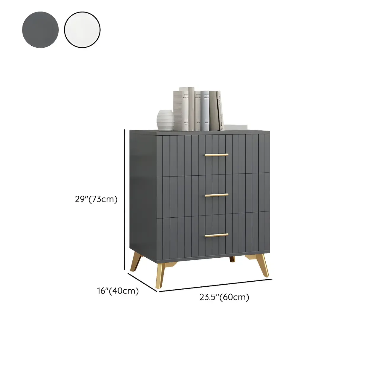 Stylish Grey Wooden Dressers with Gold Accent Handles for Home #size